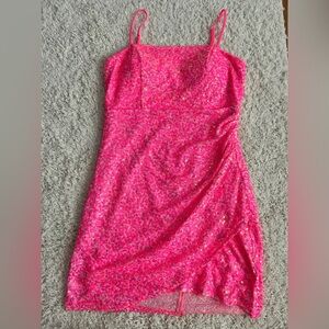 Sparkly Pink Homecoming Dress